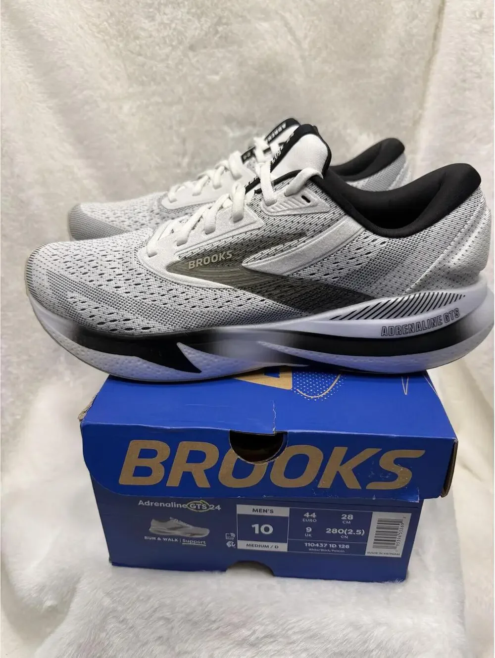 NEW BROOKS ADRENALINE GTS 24 RUNNING/WALKING SHOES MEN'S SIZE 10 OR WOMEN'S 11.5 - Picture 2 of 5